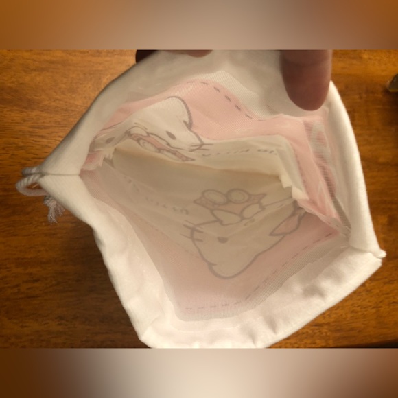 Drawstring Bag; Miniso Sanrio; Hello Kitty; Cotton; 7.48” x 9.45” - Picture 4 of 4